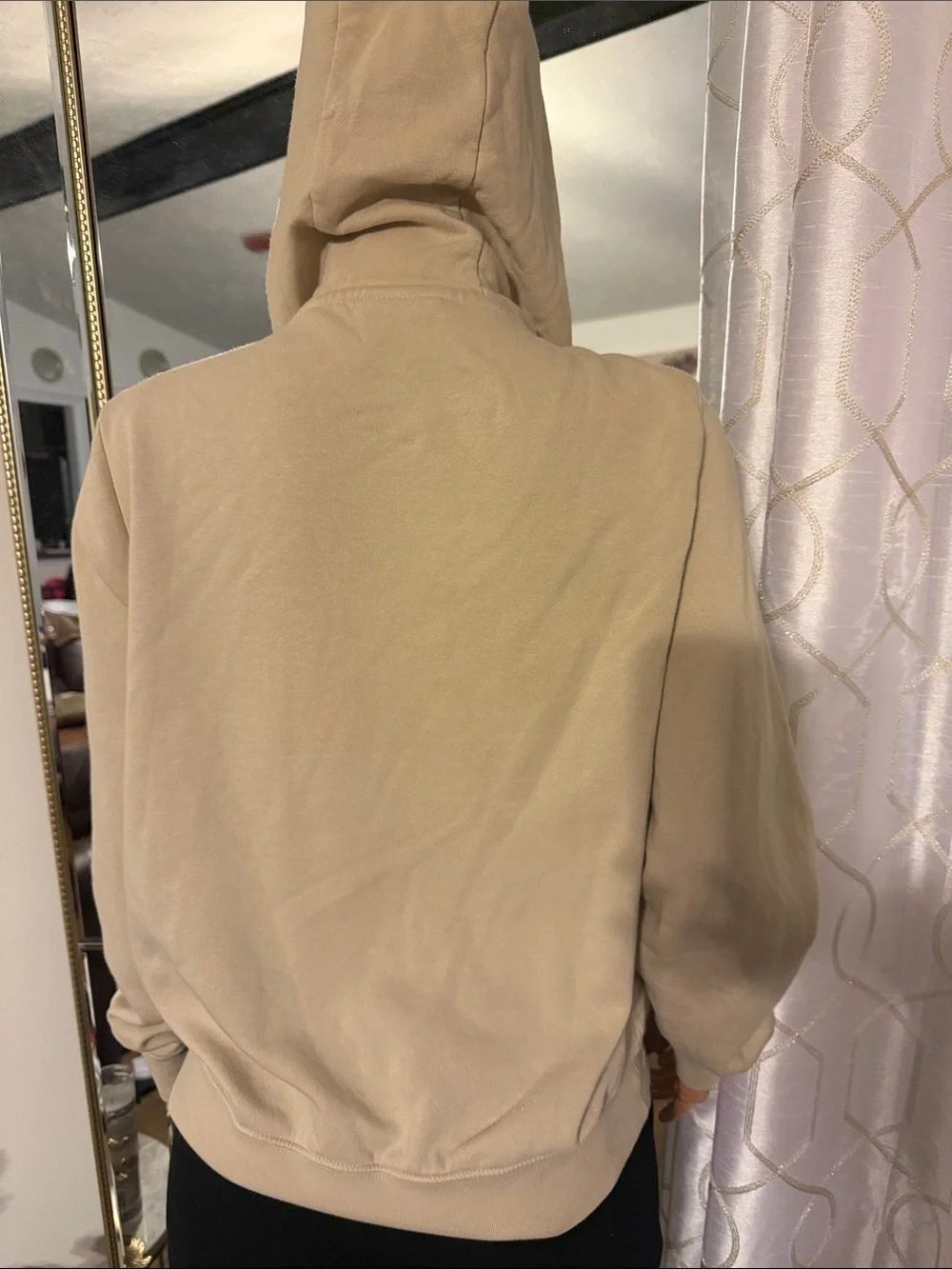 Nike Women's Tan Hooded Pullover Sweatshirt